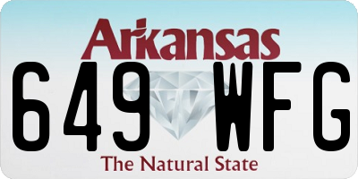 AR license plate 649WFG