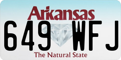 AR license plate 649WFJ