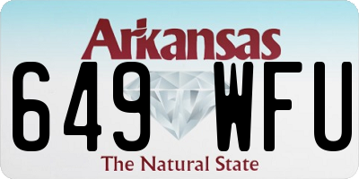AR license plate 649WFU