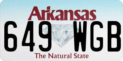 AR license plate 649WGB