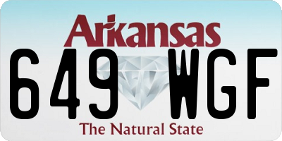 AR license plate 649WGF