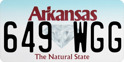 AR license plate 649WGG