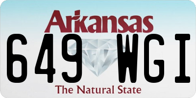 AR license plate 649WGI