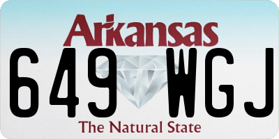 AR license plate 649WGJ