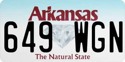 AR license plate 649WGN