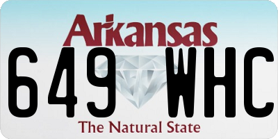 AR license plate 649WHC