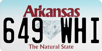 AR license plate 649WHI