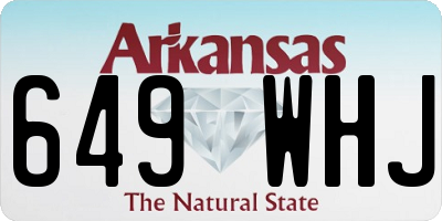 AR license plate 649WHJ