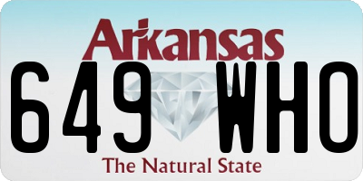 AR license plate 649WHO