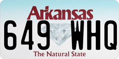 AR license plate 649WHQ