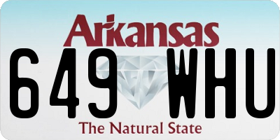 AR license plate 649WHU