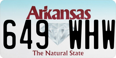 AR license plate 649WHW