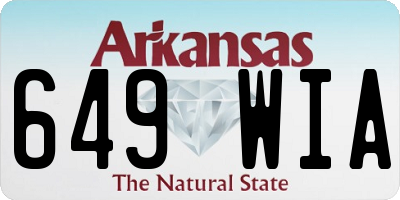 AR license plate 649WIA