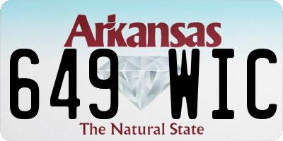 AR license plate 649WIC