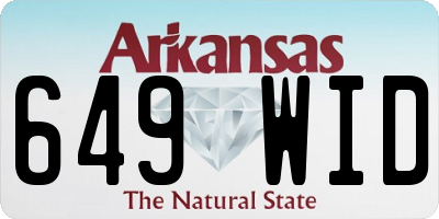 AR license plate 649WID