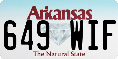 AR license plate 649WIF