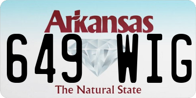 AR license plate 649WIG