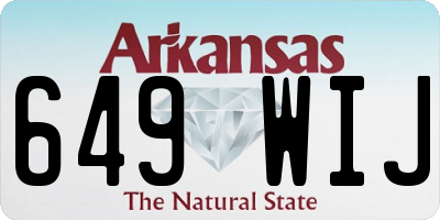 AR license plate 649WIJ