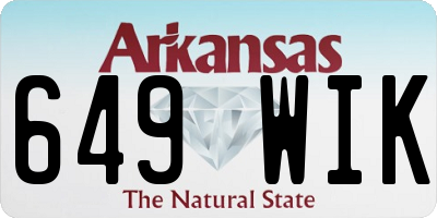 AR license plate 649WIK