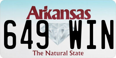 AR license plate 649WIN