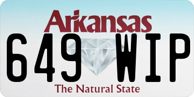 AR license plate 649WIP