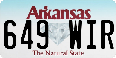 AR license plate 649WIR