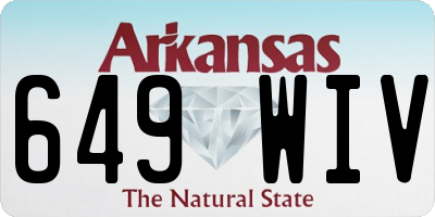 AR license plate 649WIV