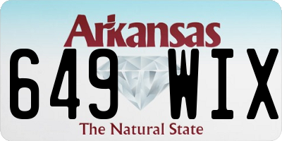 AR license plate 649WIX