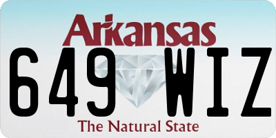AR license plate 649WIZ