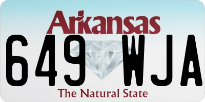 AR license plate 649WJA