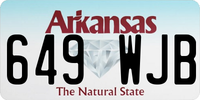 AR license plate 649WJB