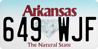 AR license plate 649WJF