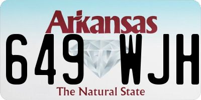 AR license plate 649WJH