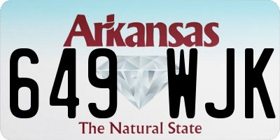 AR license plate 649WJK
