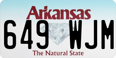 AR license plate 649WJM
