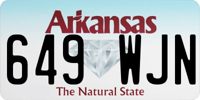 AR license plate 649WJN
