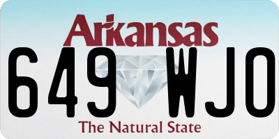 AR license plate 649WJO