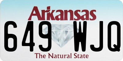 AR license plate 649WJQ