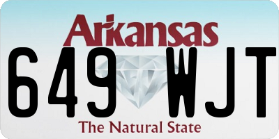 AR license plate 649WJT