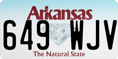 AR license plate 649WJV