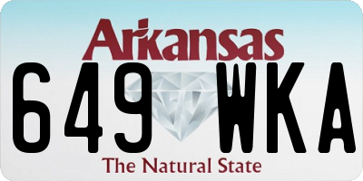 AR license plate 649WKA