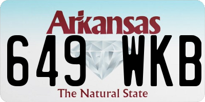 AR license plate 649WKB