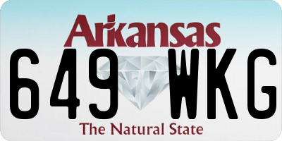 AR license plate 649WKG