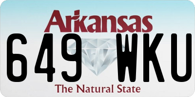 AR license plate 649WKU
