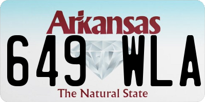 AR license plate 649WLA