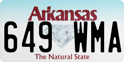 AR license plate 649WMA