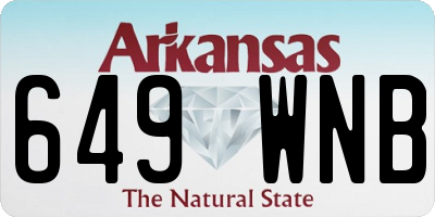 AR license plate 649WNB