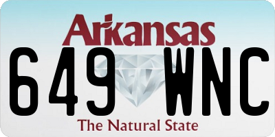 AR license plate 649WNC