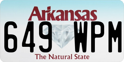 AR license plate 649WPM