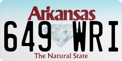 AR license plate 649WRI